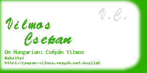 vilmos csepan business card